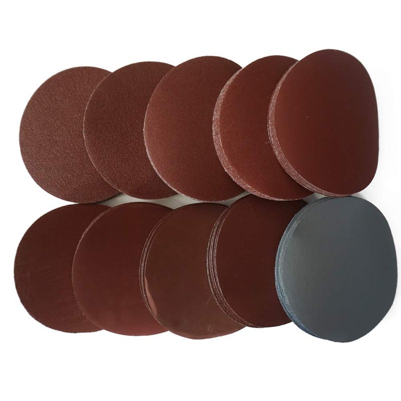 AchNau 4" Hook & Loop Sanding Discs Sanding Pads 80/100/180/240/600/800/1000/1200/2000/3000 Assorted Grits Pack of 100 - Image 1